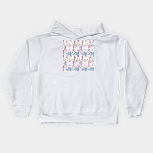 Cute Cat Seamless Patterns Kids Hoodie